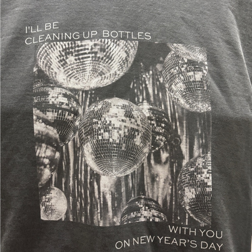 Comfort Colors Gray New Year's Disco Hoodie Taylor Swift lyrics